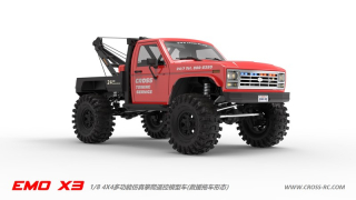 CROSS-​RC Crawler EMO X3 2025, 4x4, 1:8, RTR, střídavý pohon, červený